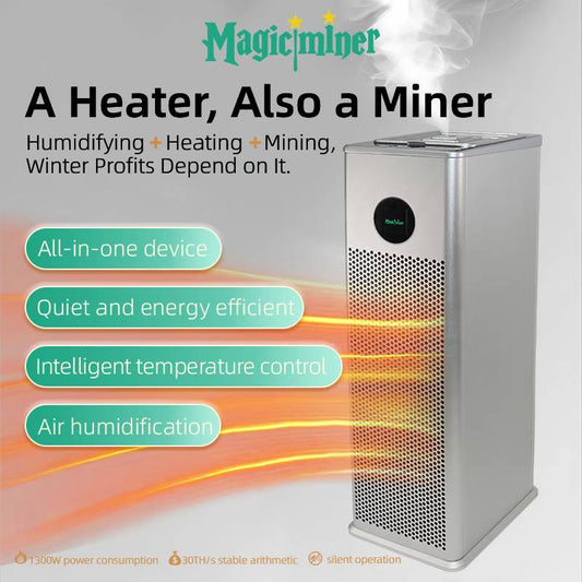 Turn heat into income. MF01 mines Bitcoin at 30TH/s while warming your home. Energy-efficient, ultra-quiet, and WiFi-connected for easy control.