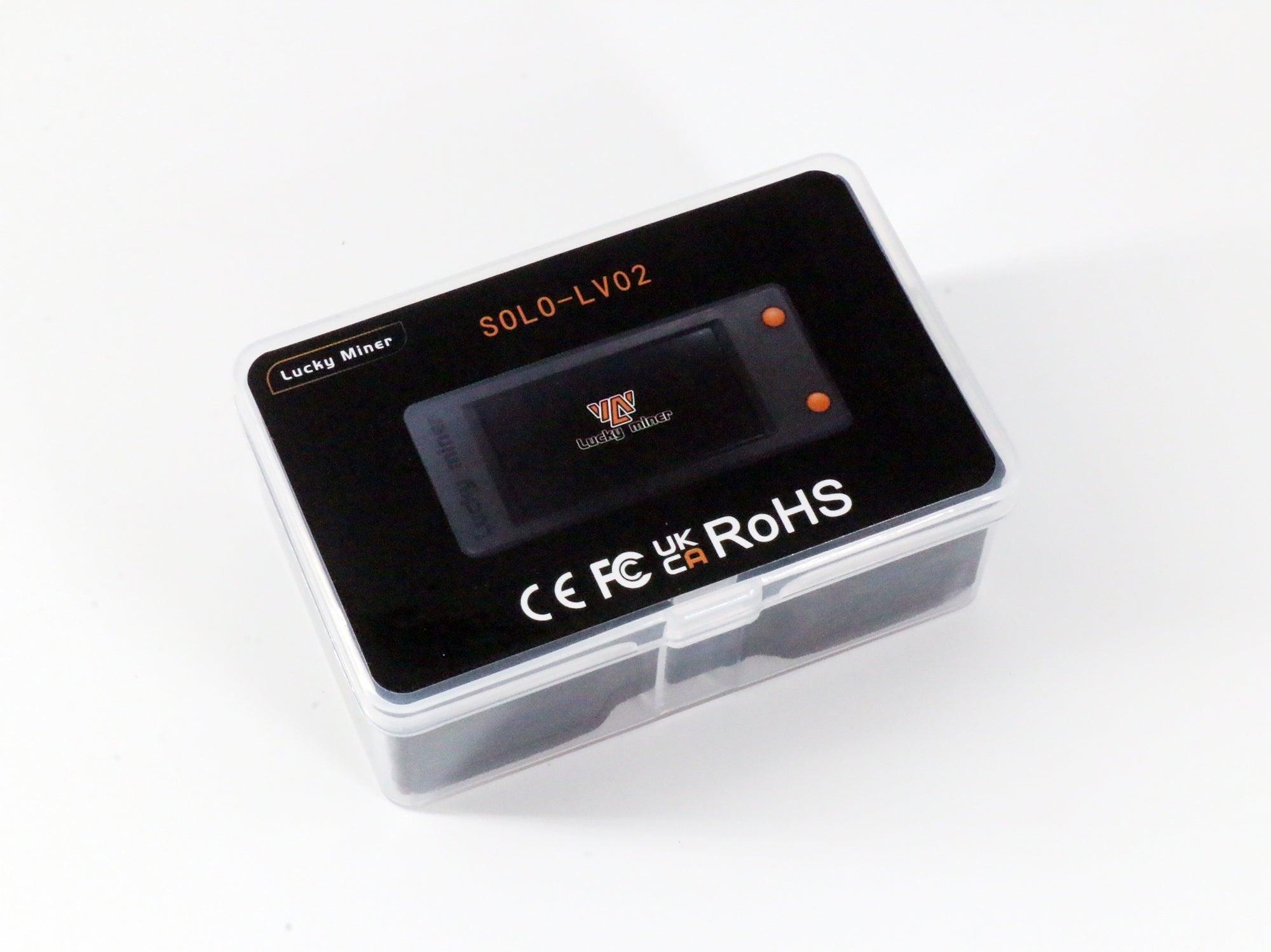 Bitcoin Solo Miner Bitcoin Miner LV02 - 76KH/S Solo Mining, 1W Low Power,  LCD Display, USB-C, Lottery-Style Mining Device LV02 Solo Miner